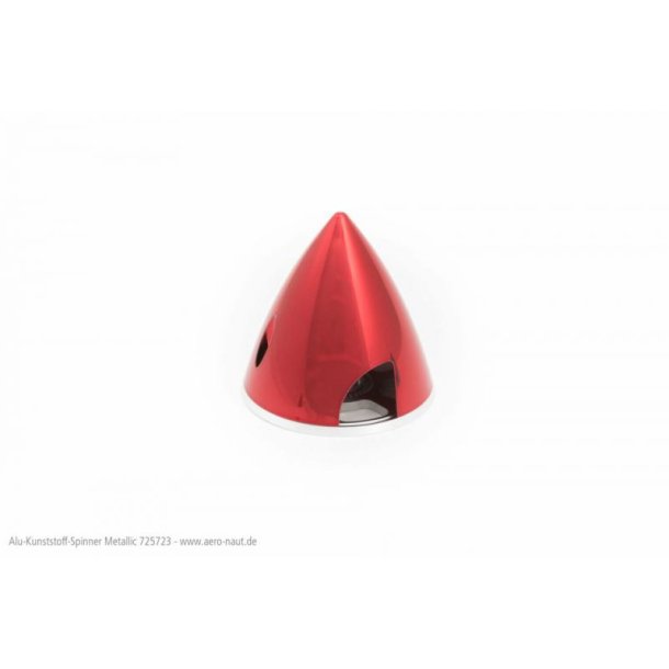 Spinner aluminium-plast 70 mm, metallisk rd