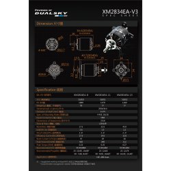Dualsky XM2834EA-13 V3, 1160KV