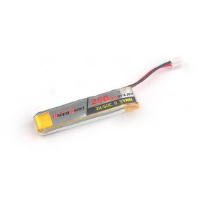 Batteri 250mAh-1S med PH 2.0 stik.