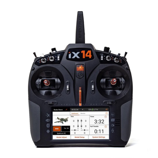 iX14, 2,4GHz sender fra Spektrum.