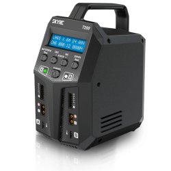 SkyRC T200 AC/DC lader med 2 kanaler, 2 x 100W.