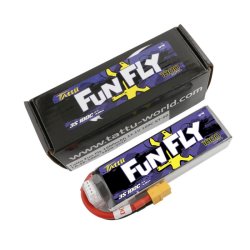 TATTU Funfly 1800mAh 11.1V 100C 3S Lipo batteri med XT60 stik.