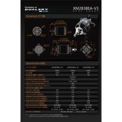 Dualsky XM2838EA-10 V3, 1250KV