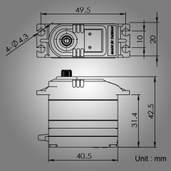 BMS-632MG, Super Strong servo.
