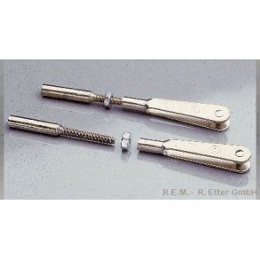 Link med gevindstykker M2, 2 stk