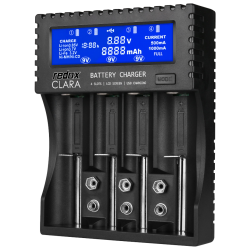 Redox REDOX CLARA AAA / AA x4 Charger Li-ion, LiFePO4, Ni-MH/Ni-C