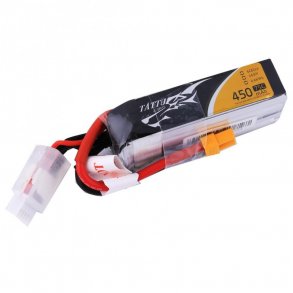 TATTU 450mAh 14.8V 75C 4S Lipo batteri, lang version.