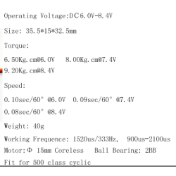 KST DS589MG V8.0 HV 9.2kg/cm@8.4V
