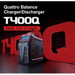 SkyRC T400Q AC/DC lader med 4 kanaler. Totalt 400W.