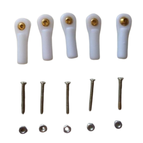 Kuglelink til M2 gevind og M2 skrue, 5 stk