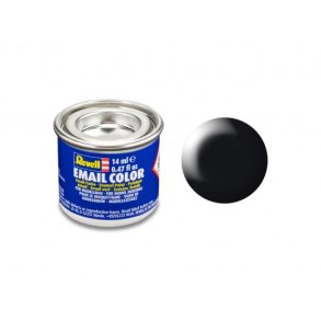 Revell Enamel maling, Black, Silk, 14ml, RAL 9005
