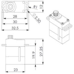 BMS-A207+, 21 grams digital coreless mini servo.