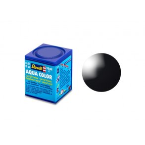 Revell Gloss Black (RAL 9005) Aqua Color Acrylic - 18 ml