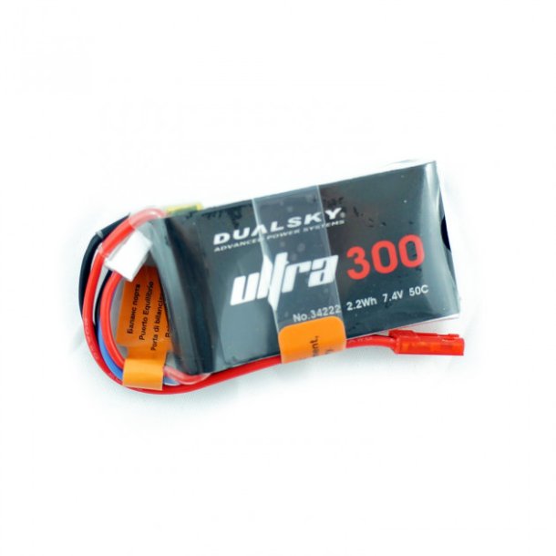 Dualsky LiPo batteri, 300mAh-2s, 50C