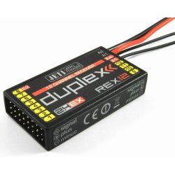 Jeti Duplex REX R12 modtager, 2,4 GHz