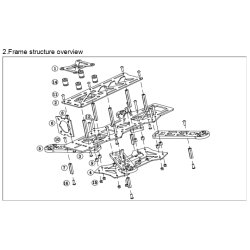 Night Hawk 250 multirotorramme i kulfiber.