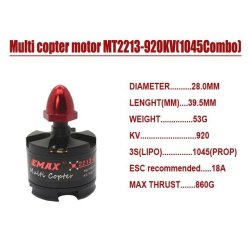 EMax MT 2213, 935KV multirotor motor, hjre gevind.