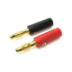 4 mm bananstik, sort og rd