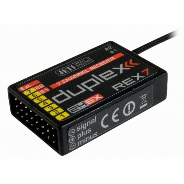 Jeti Duplex REX 7 modtager, 2,4 GHz