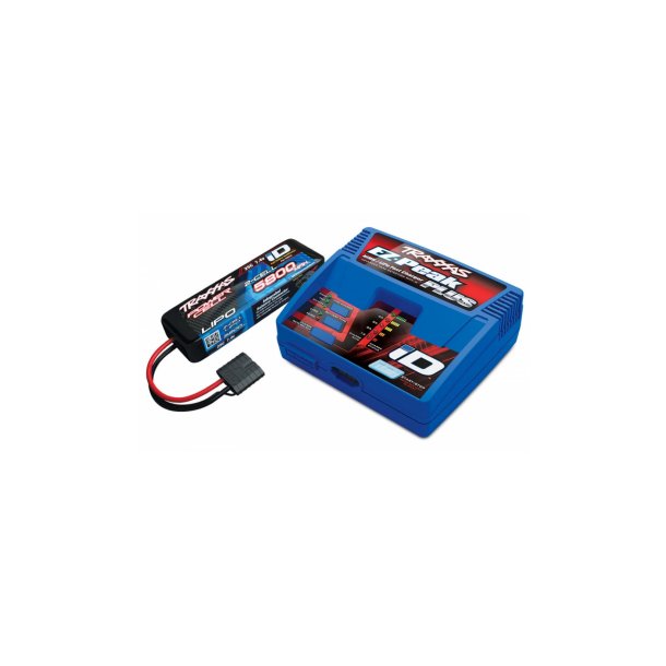 Traxxas Charger EZ-Peak Plus 4A and 2S 5800mAh Battery Combo