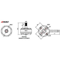 RS 2306, 2550KV Special Edition (Hvid) multirotor motor fra EMax.