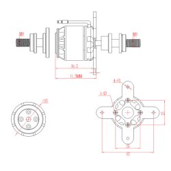 GT2815-05, 1500KV brstels motor.