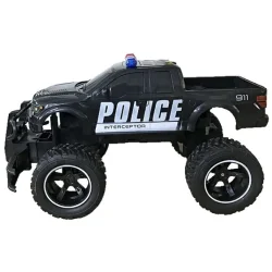 POLICE CAR R/C 1:14 W/SOUND &amp; LIGHT 27/49/MHZ