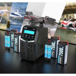 SkyRC T400Q AC/DC lader med 4 kanaler. Totalt 400W.