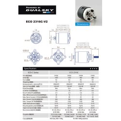 Dualsky ECO 2316C V2, 980KV