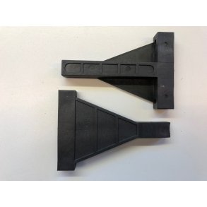 Motorfundament, 62 x 98 mm. 2 vanger.