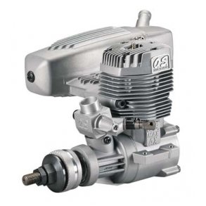 OS 75 AX 2-takt Metanolmotor, 12,29ccm med lyddmper.