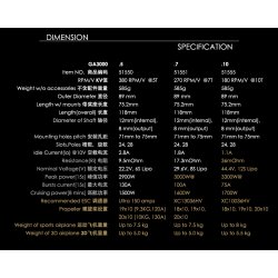 Dualsky GA3000 V2, 380KV / 270KV / 180KV