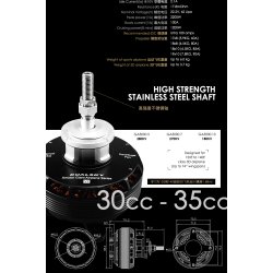 Dualsky GA3000 V2, 380KV / 270KV / 180KV