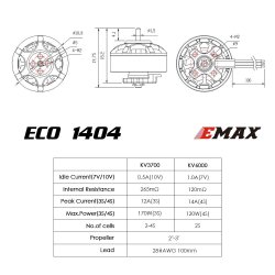 ECO1404-3700KV motor til Babyhawk II HD.