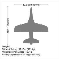 Habu SS (Super Sport) 70mm EDF Jet BNF Basic med SAFE Select og AS3X.