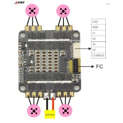 Bullet 30A 4 In 1 ESC brstels regulator fra EMAX.