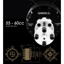 Dualsky GA6000 V2 brstels motor. Tages hjem p bestilling.