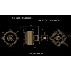 Dualsky GA6000 V2 brstels motor. Tages hjem p bestilling.
