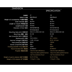 Dualsky GA800 V2, 850KV / 550KV