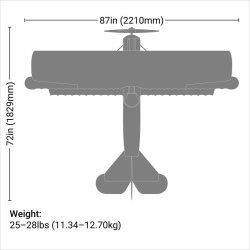 Fokker D.VII 30-60cc ARF, 87"