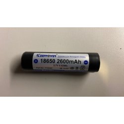Xcell 18650 protected Li-Ion-2600mAh batteri.