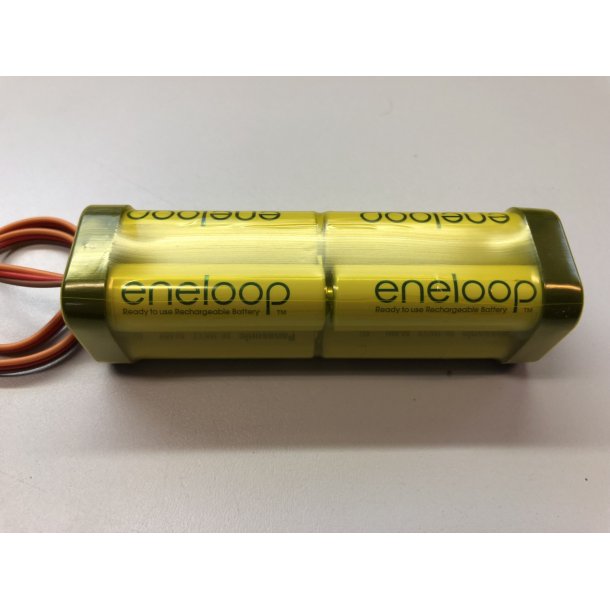 Eneloop sender batteri, 9,6 Volt, 1900 mAh.