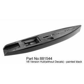 Skrog til Dragon Force DF65 V6 sejlbd, Sort.