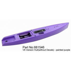 Skrog til Dragon Force DF65 V6 sejlbd, Lilla.