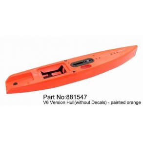 Skrog til Dragon Force DF65 V6 sejlbd, Orange.
