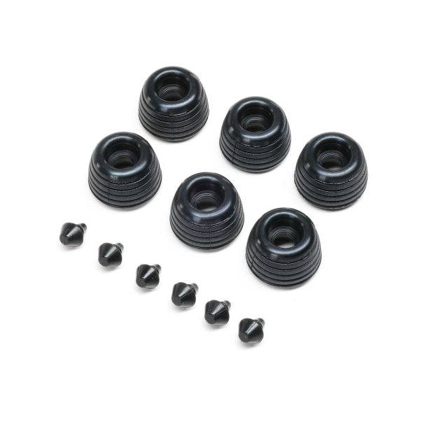 Rubber Lean Bar Wheels &amp; Stops (6): PM-SM/MX