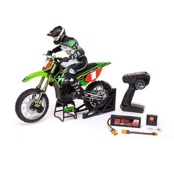 1/4 Promoto-MX Motorcycle RTR with Battery and Charger, Pro Circuit - Grn