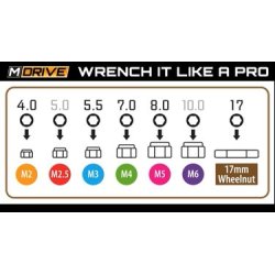 Mini Tool Set Hex &amp; Nut Drivers + Flat &amp; Cross 7-pak