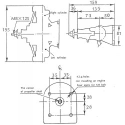 Saito FA-182TD 30cc 4-takt bokser Metanolmotor.