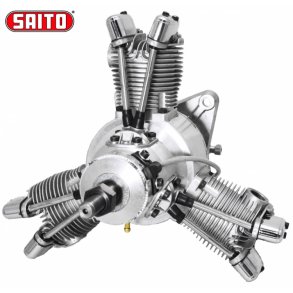 Saito FG-60R3 60cc 4-takt 3-cyl Bensin stjernemotor.